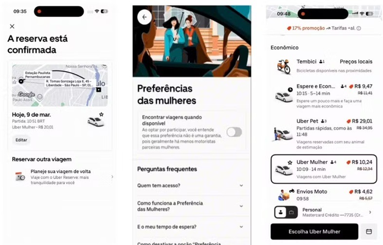 Uber mulher é liberado para passageiras em todo o Brasil; saiba como funciona