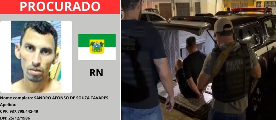Foragido de Alcaçuz há 10 anos é preso; potiguar estava entre os mais procurados do Brasil