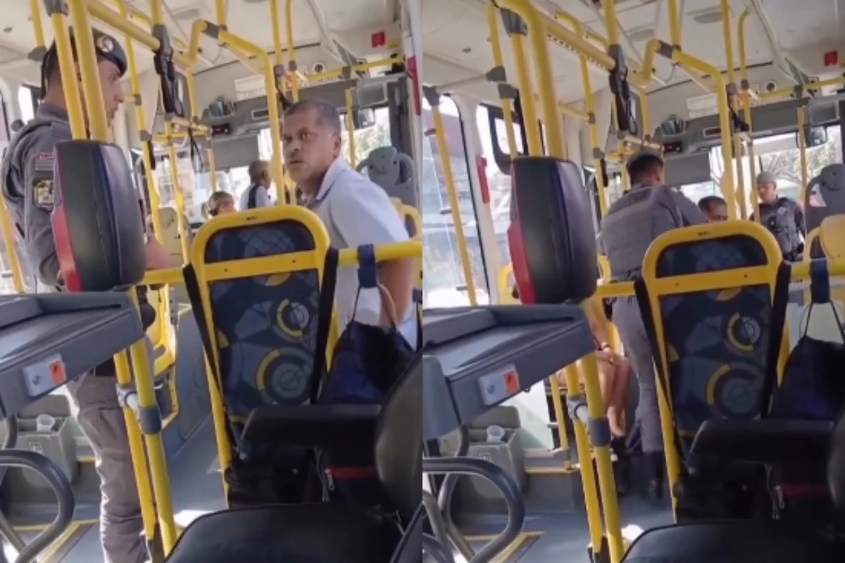 [VÍDEO] PM arranca à força motorista de ônibus que pediu passagem para viatura