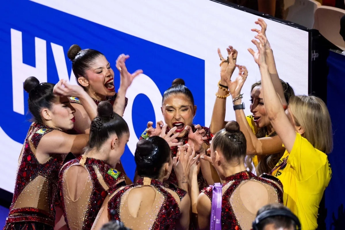 Brasil conquista bronze no Mundial de Ginástica Rítmica e carimba vaga nas Olimpíadas de 2028