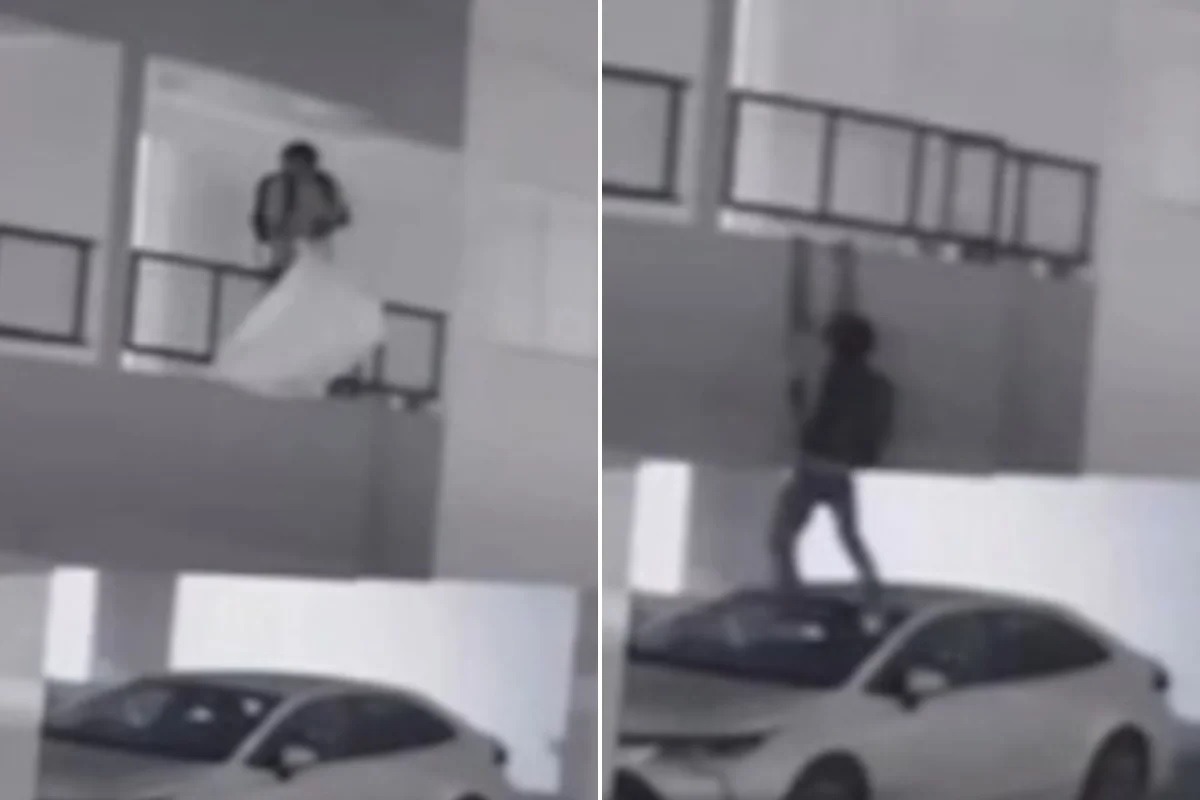 [VÍDEO] Ladrão é filmado escalando muro para invadir apartamento