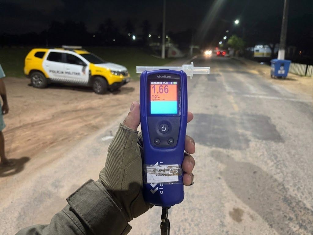 CPRE prende homem dirigindo com o maior teor de álcool já registrado em Natal e Grande Natal