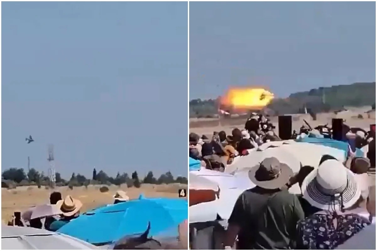 [VÍDEO] Caça da Força Aérea Grega explode após manobra em show e mata dois pilotos