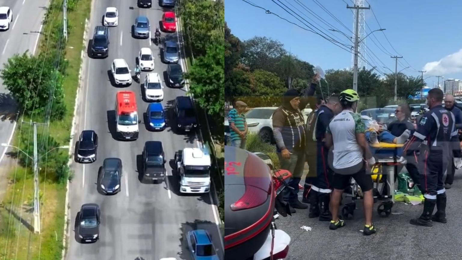 Mulher morre em acidente entre carro e moto na BR-101 em Natal