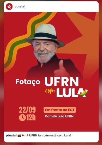 [VÍDEO] Petistas se reúnem na UFRN para ‘fotaço’ em apoio a Lula