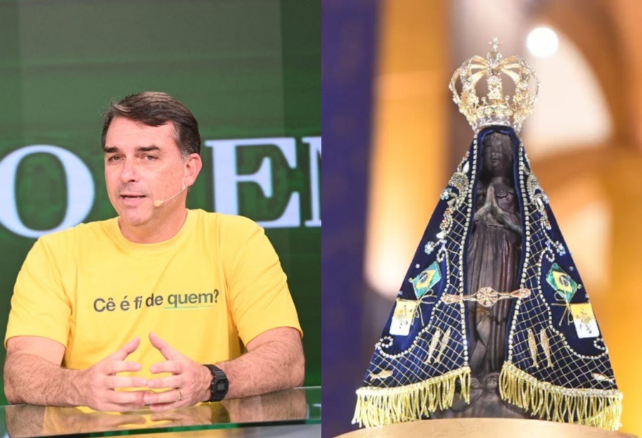 TSE manda remover posts que associam Flávio Bolsonaro e Nossa Senhora Aparecida