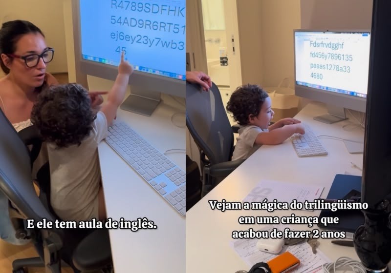 [VÍDEO] Menino de 2 anos fala três idiomas: português, inglês e alemão e impressiona ao trocar de idioma
