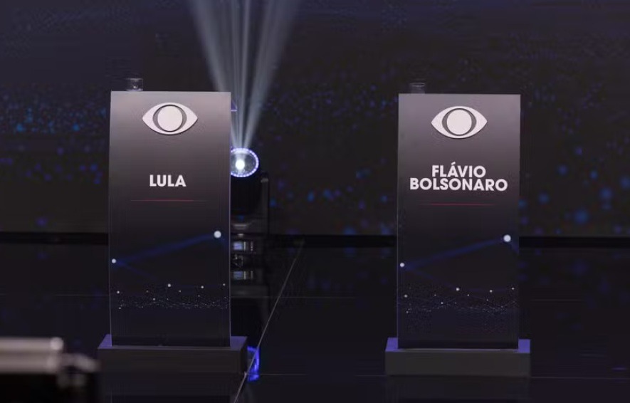 Debate na Band: Lula e Flávio terão 30 minutos de confronto direto neste domingo (18)