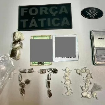 Força Tática apreende cocaína, maconha e materiais ligados ao tráfico em Mossoró