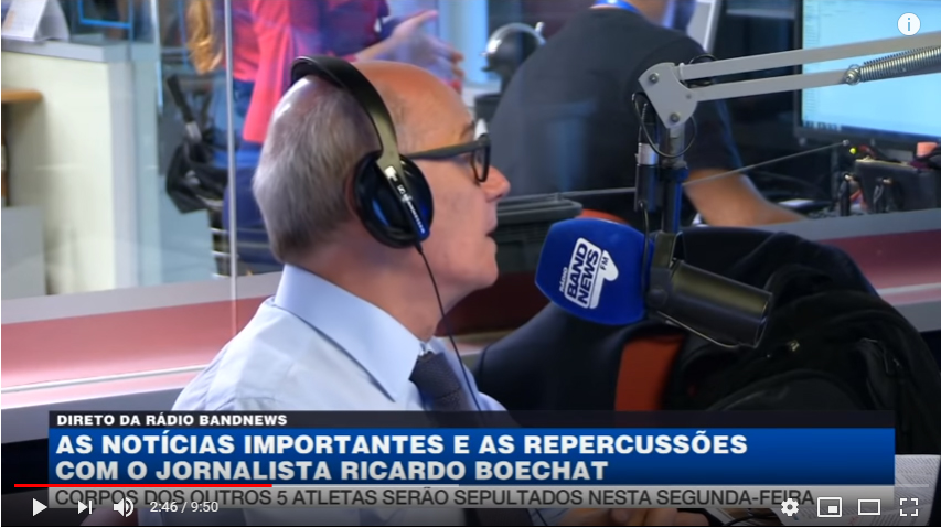 (VÍDEO) Último comentário de Boechat na BandNews foi sobre sucessão de tragédias