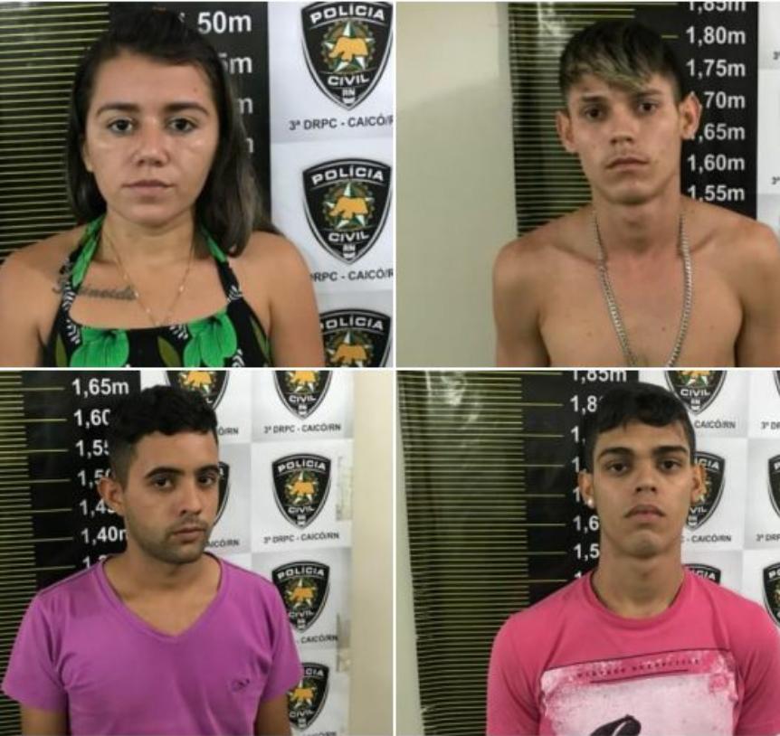 Policiais prendem quatro suspeitos por tráfico de drogas em Caicó
