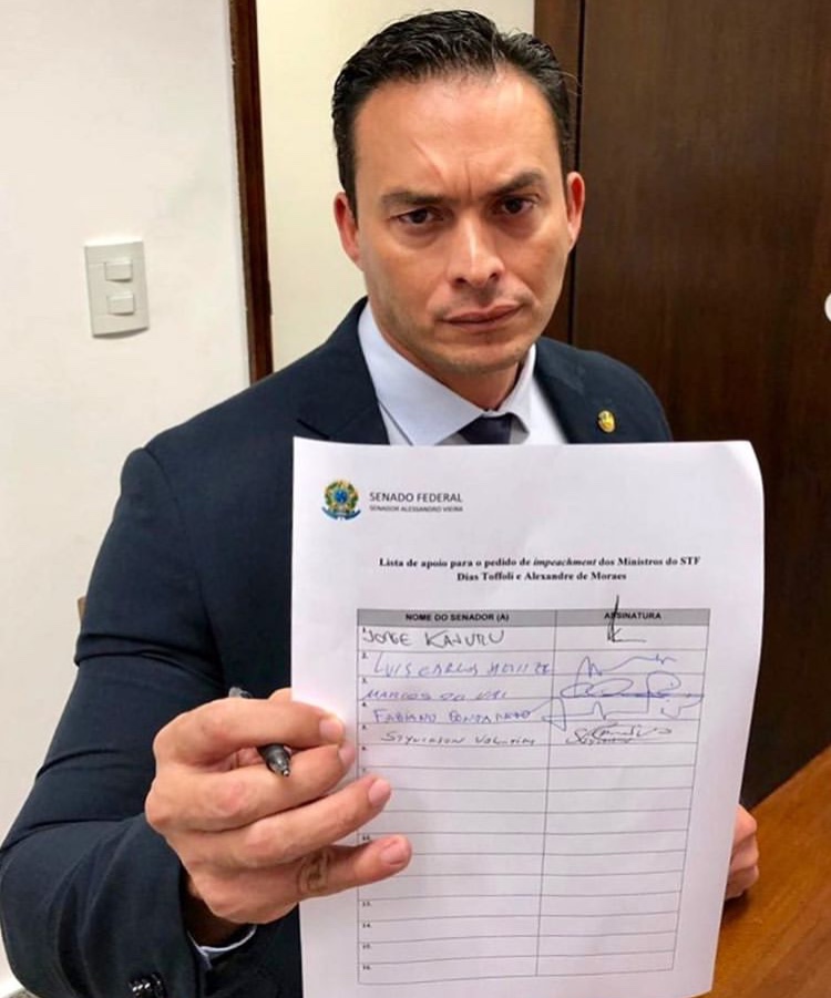 Senador do RN é o quinto a assinar pedido de impeachment de ministros do STF