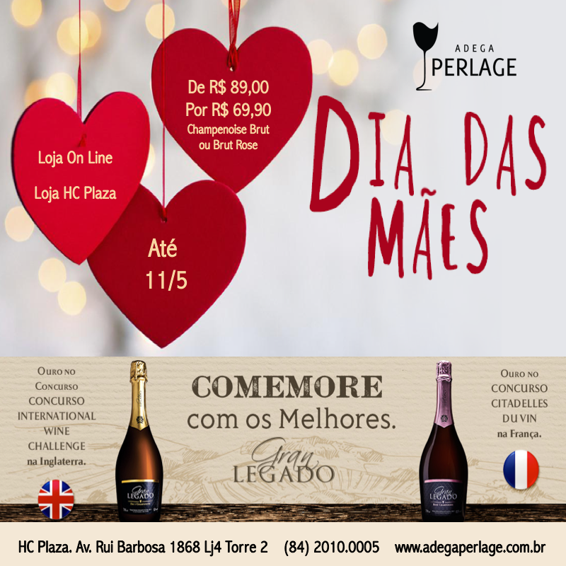 Comemore com os Melhores é o tema do Dia das Mães Adega Perlage