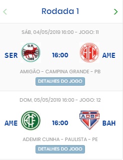 Jogos 1ª rodada Grupo A06