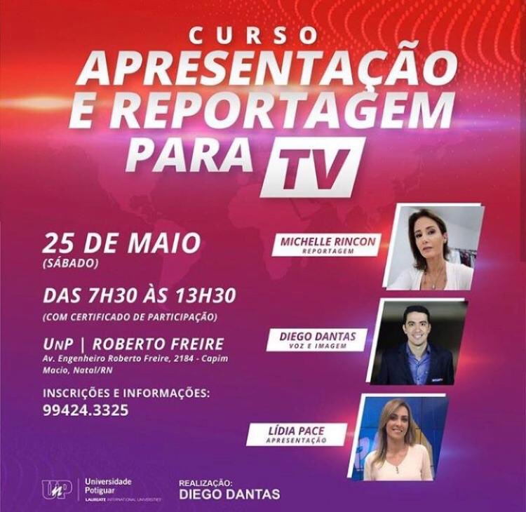 Curso sobre apresentação e reportagem para TV acontece na UNP em Natal