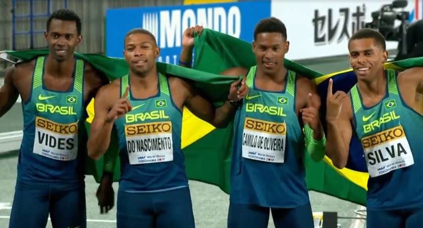 Brasil é campeão mundial do revezamento 4x100 no Japão