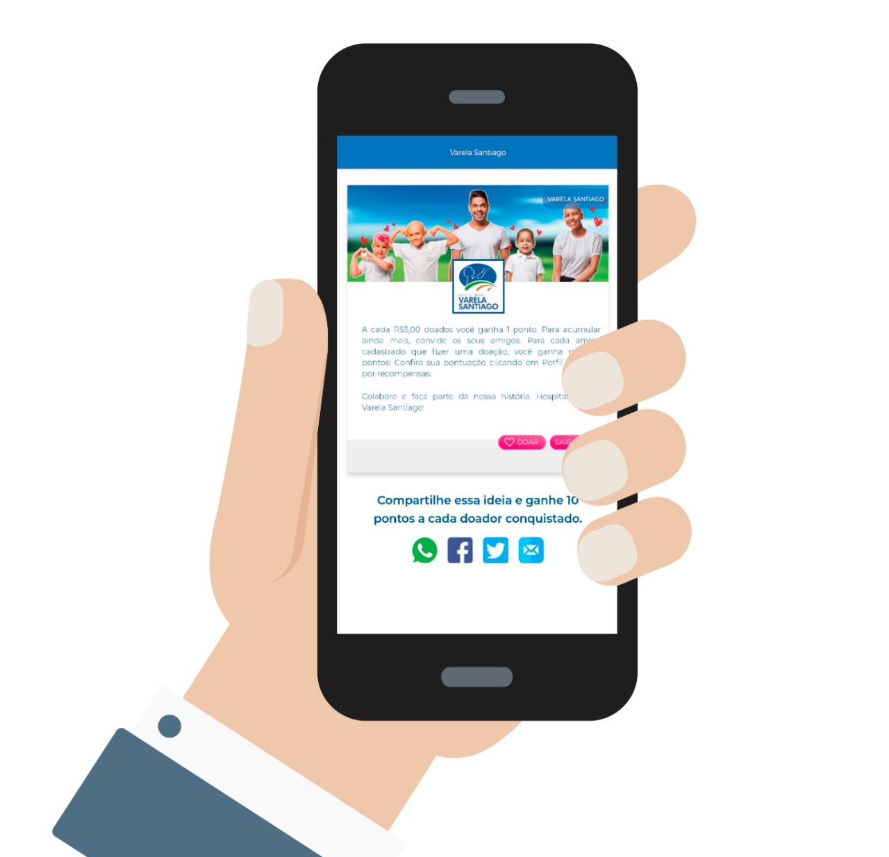 Hospital Infantil Varela Santiago lança app para doação através do smartphone
