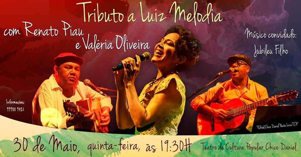 Dia 30 de maio TCP  abre palco para Tributo a Luiz Melodia