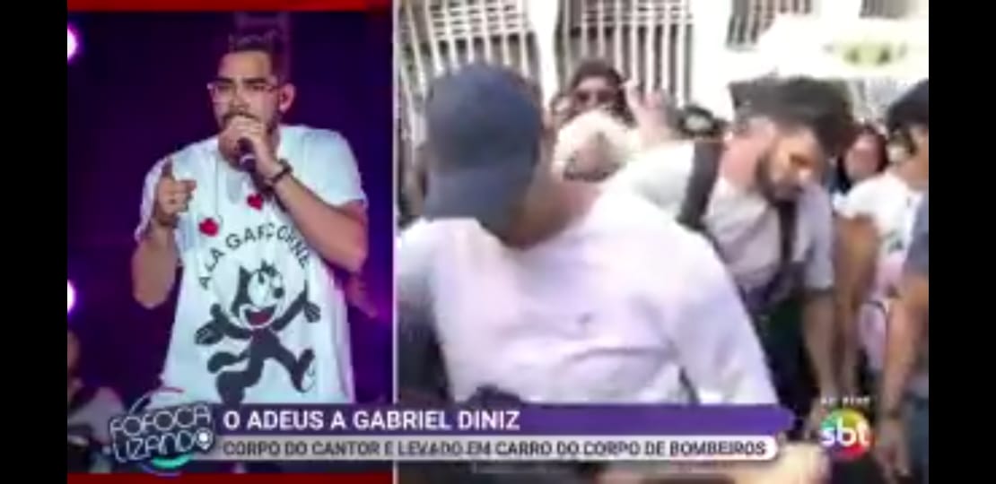 (VÍDEO) Homem tenta roubar repórter ao vivo durante velório de Gabriel Diniz