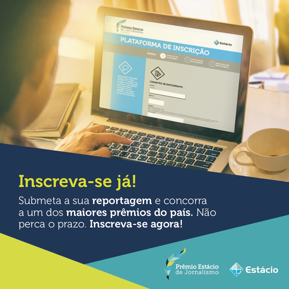 Falta menos de um mês para o fim das inscrições do Prêmio Estácio de Jornalismo