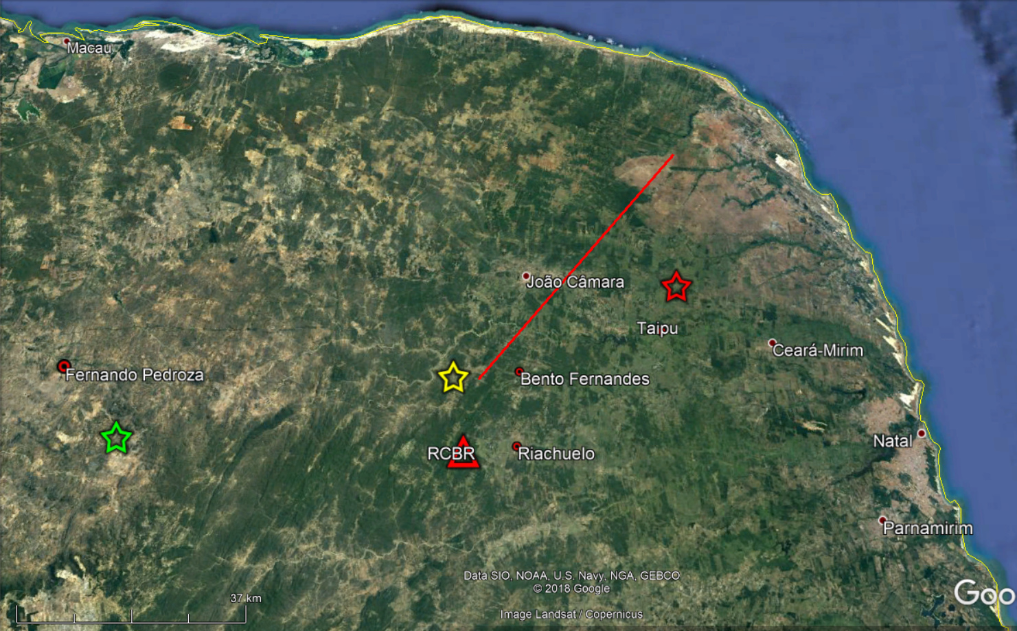 Cinco novos tremores de terra são registrados em três cidades do RN