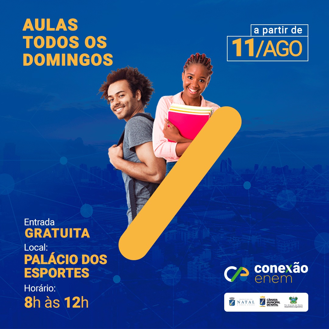 Conexão Enem inicia aulões gratuitos para o ENEM neste domingo