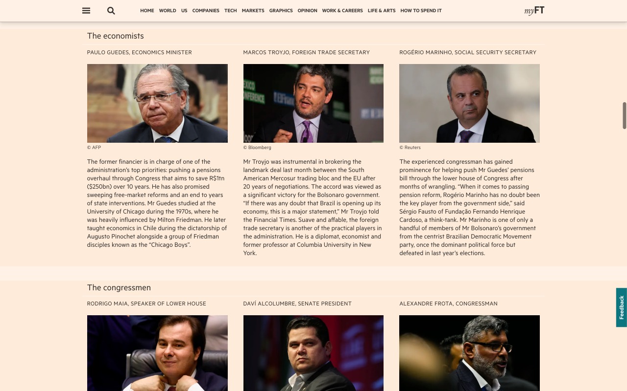 Financial Times aborda governo Bolsonaro e destaca atuação de Rogério Marinho