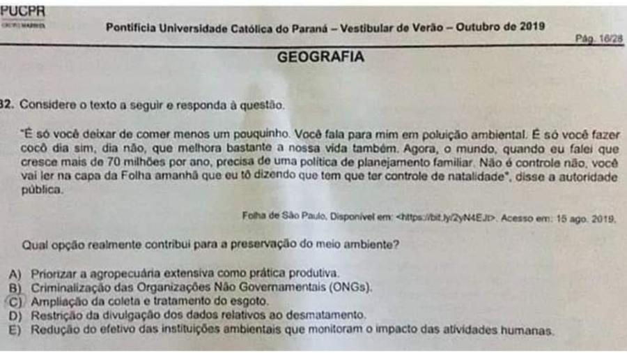 Fala de Bolsonaro sobre cocô dia sim, dia não aparece em prova de Universidade