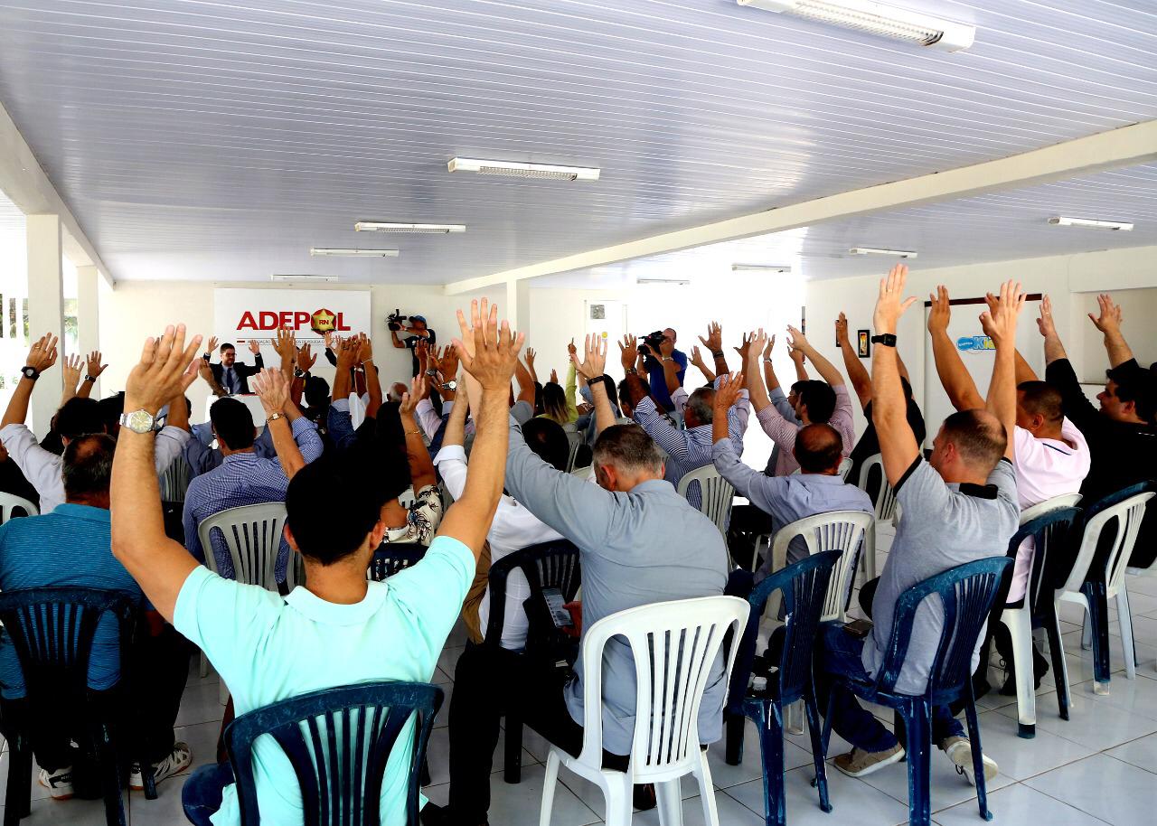 Delegados da Polícia Civil do RN realizam protesto nesta segunda-feira