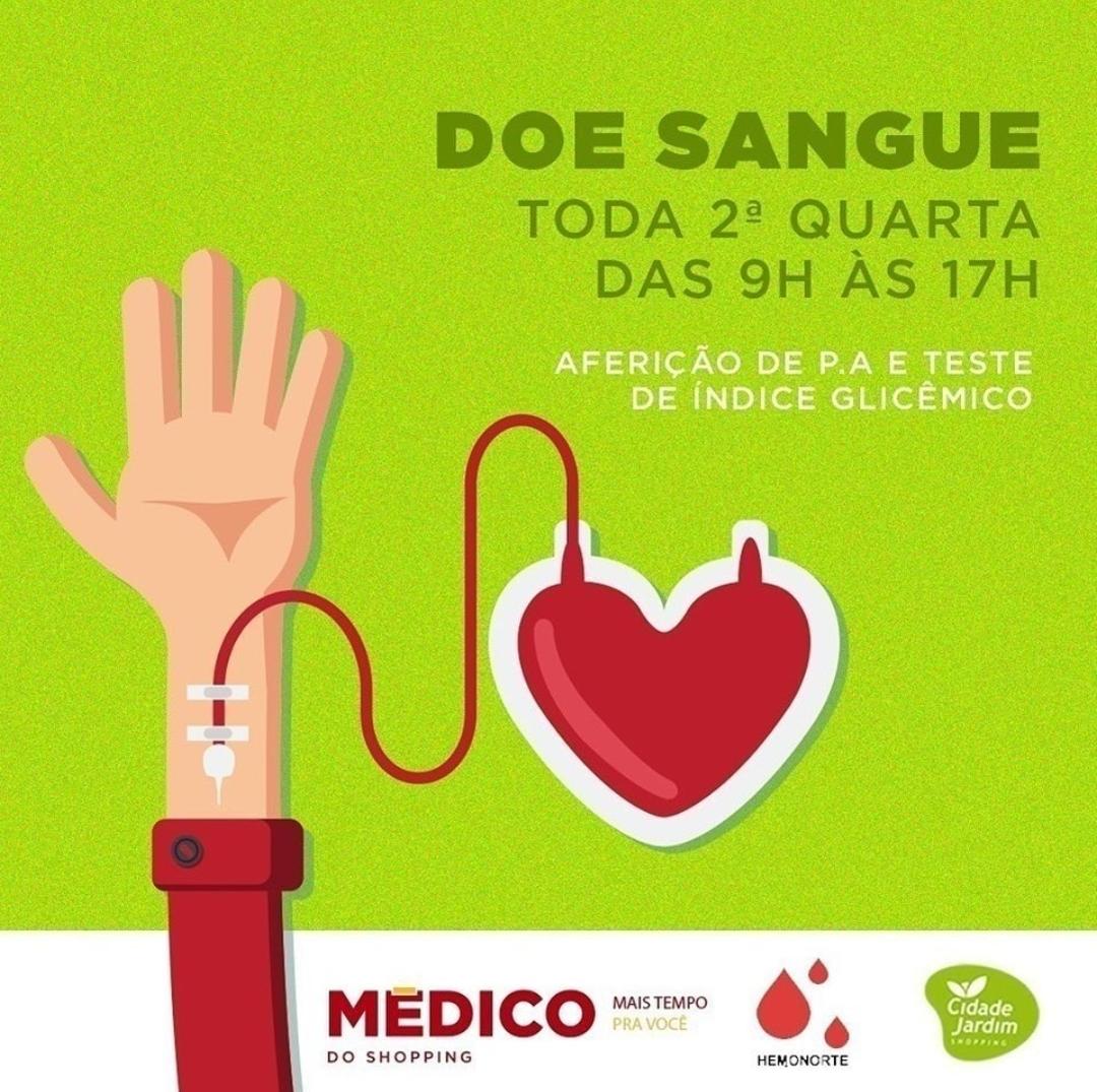 Ônibus do Hemonorte estaciona no shopping Cidade Jardim esta quarta