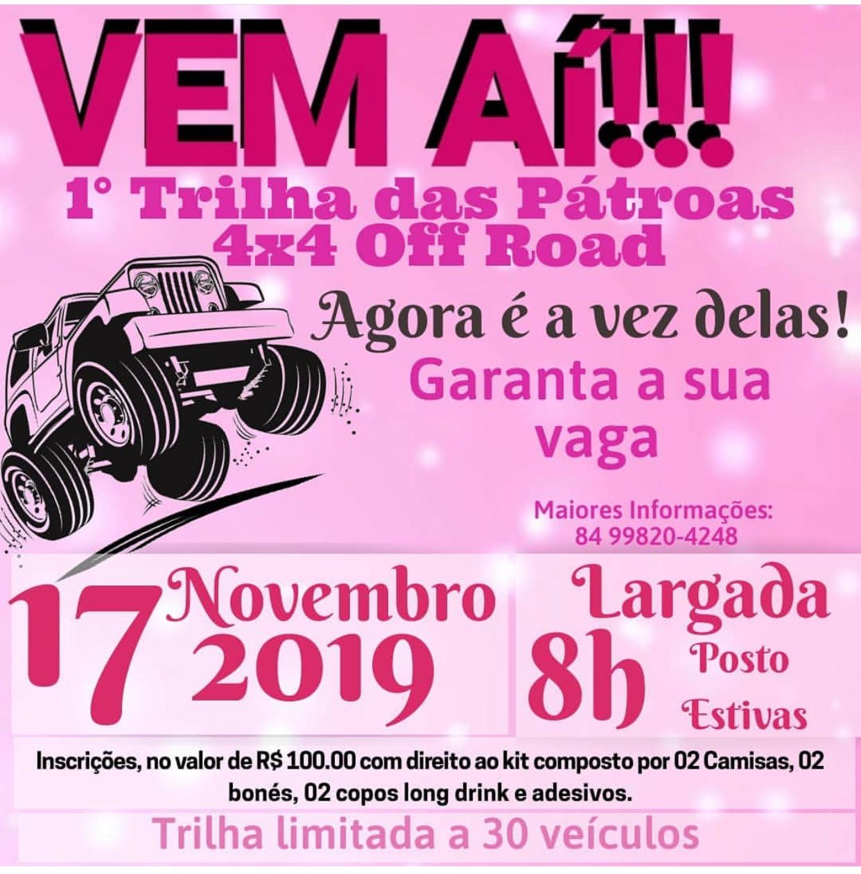 Mulheres off-road: Jipeiras do RN lançam 1ª Trilha das Patroas 4x4