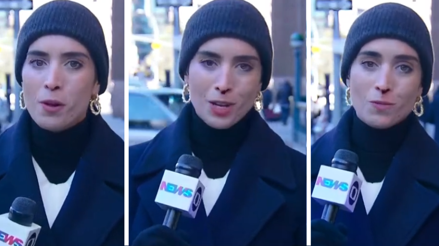 Frio de 1 grau nos EUA faz nariz de repórter da GloboNews sangrar ao vivo