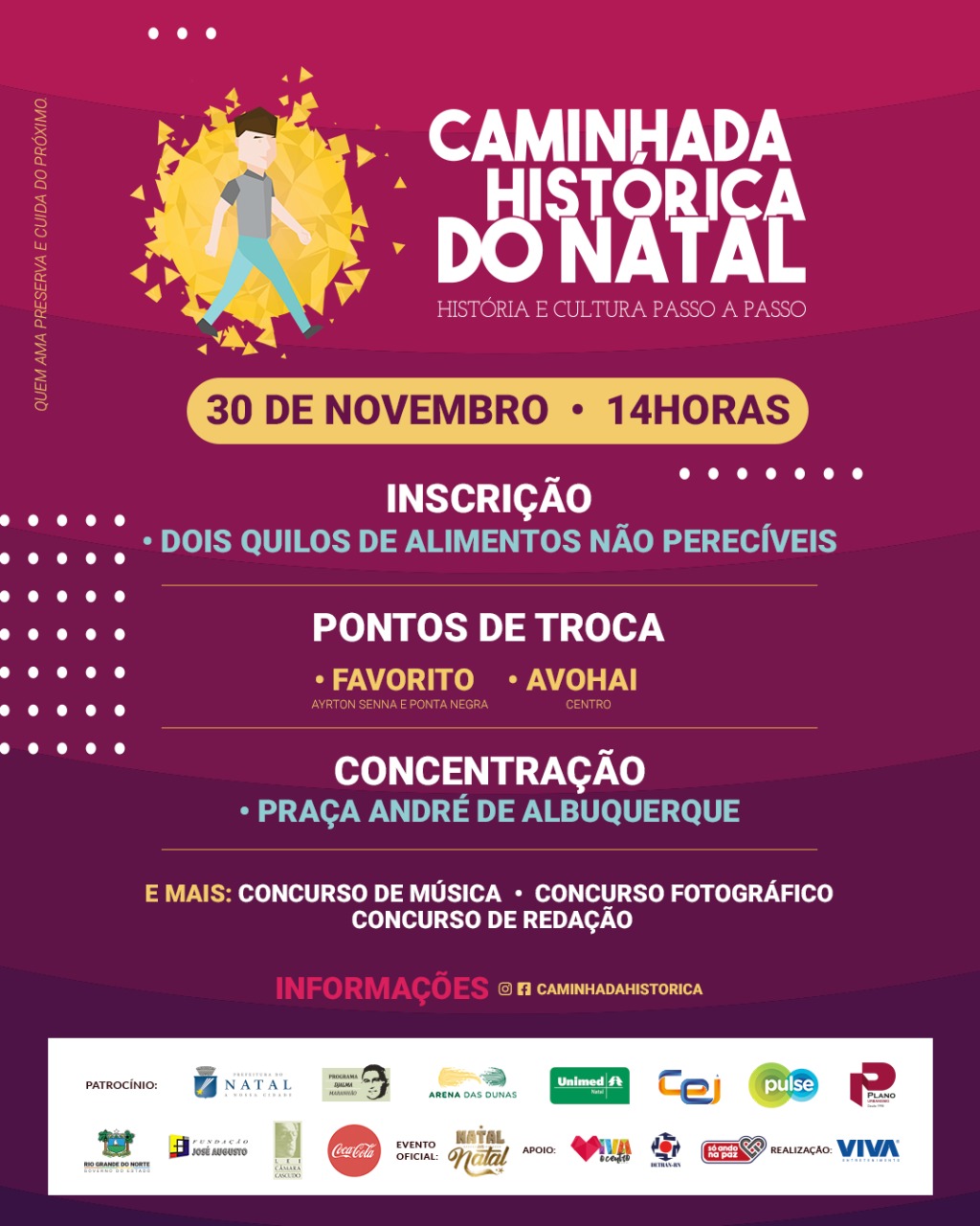 8ª edição da Caminhada Histórica do Natal acontece na próxima semana