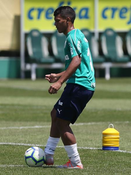 Gabriel Veron treina com profissionais do Palmeiras e pode jogar contra o Flu