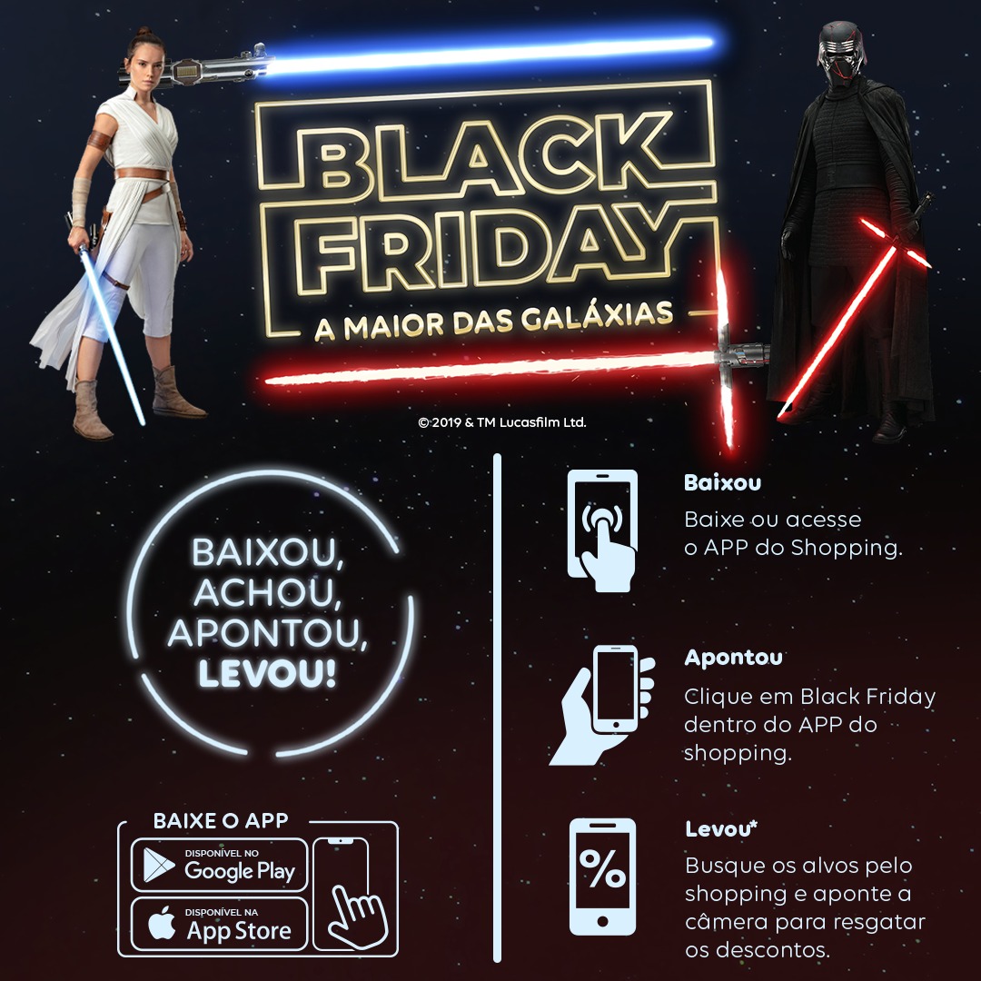 Shopping transforma Black Friday em game de realidade aumentada do Star Wars