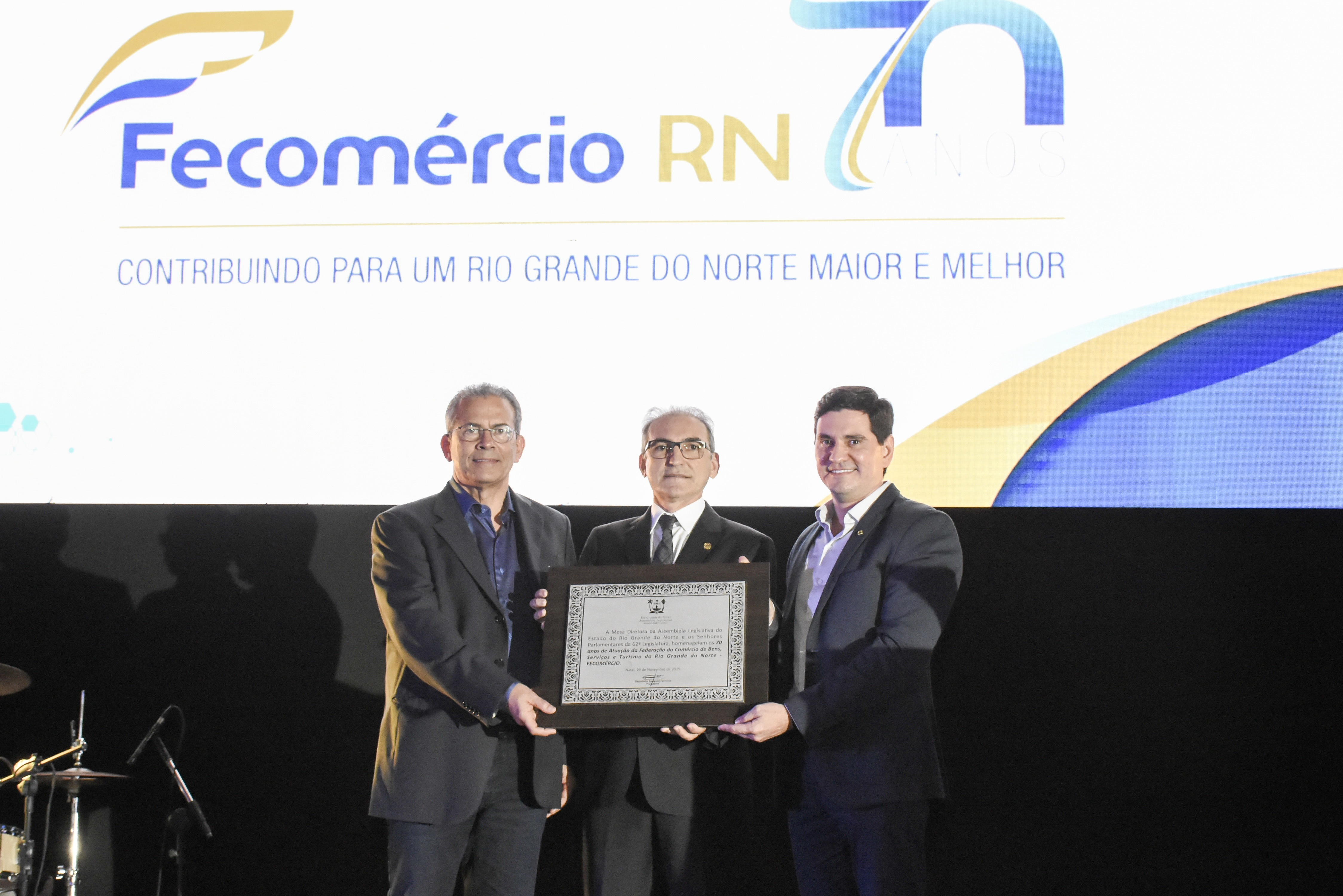 AL homenageia Fecomércio pelos 70 anos de serviços prestados ao RN