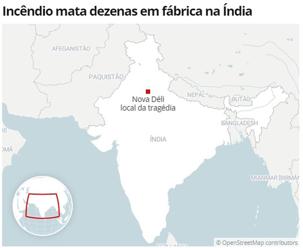 Incêndio em fábrica na Índia deixa mais de 40 mortos