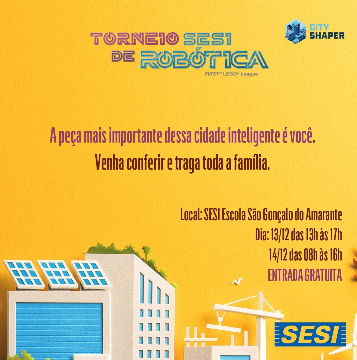 Etapa regional do Torneio SESI de Robótica será nesta sexta e sábado