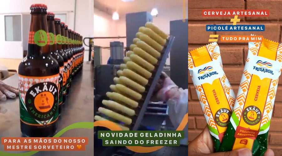 Parceria das pernambucanas Ekäut e FriSabor cria picolé de cerveja