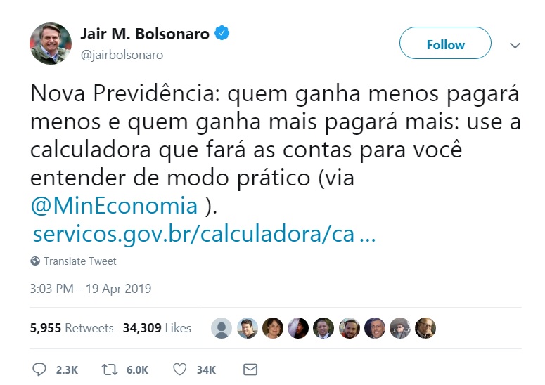 Secretário de Fátima repete frase de Bolsonaro por reforma da Previdência no RN