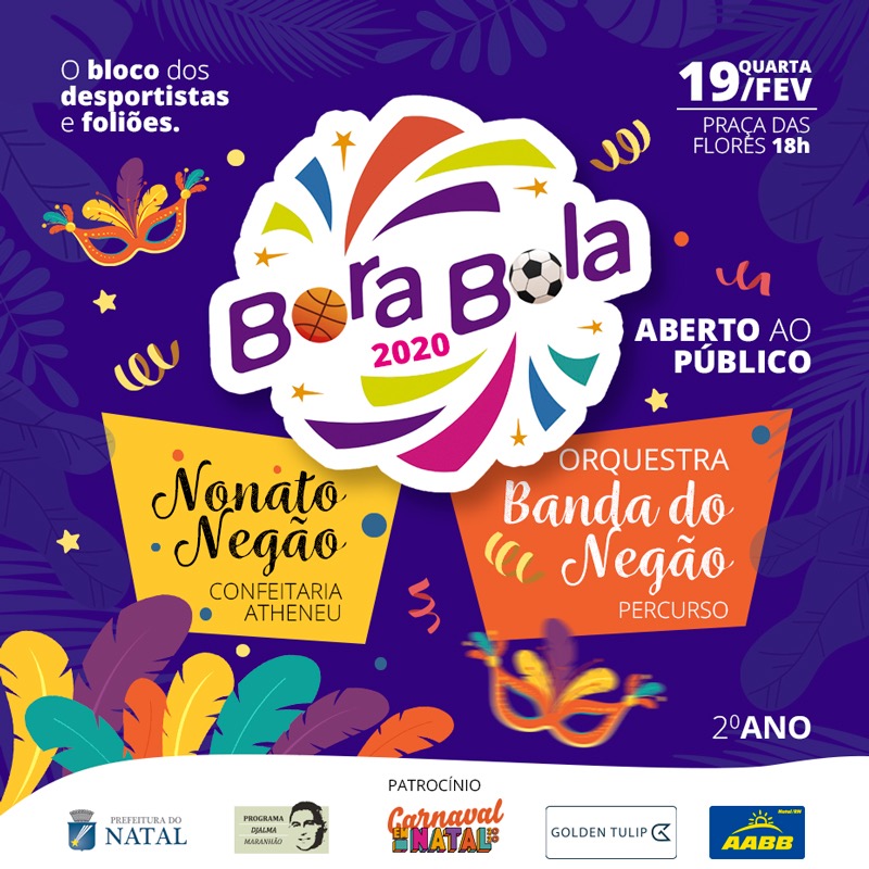Bloco Bora Bola sairá dia 19 de fevereiro, na Praça das Flores