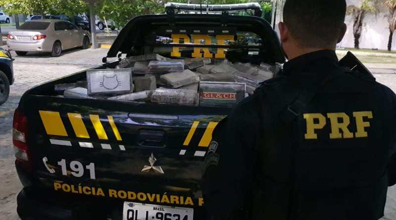 PRF apreende em Alagoas carga de 560 kg de droga que tinha como destino Natal