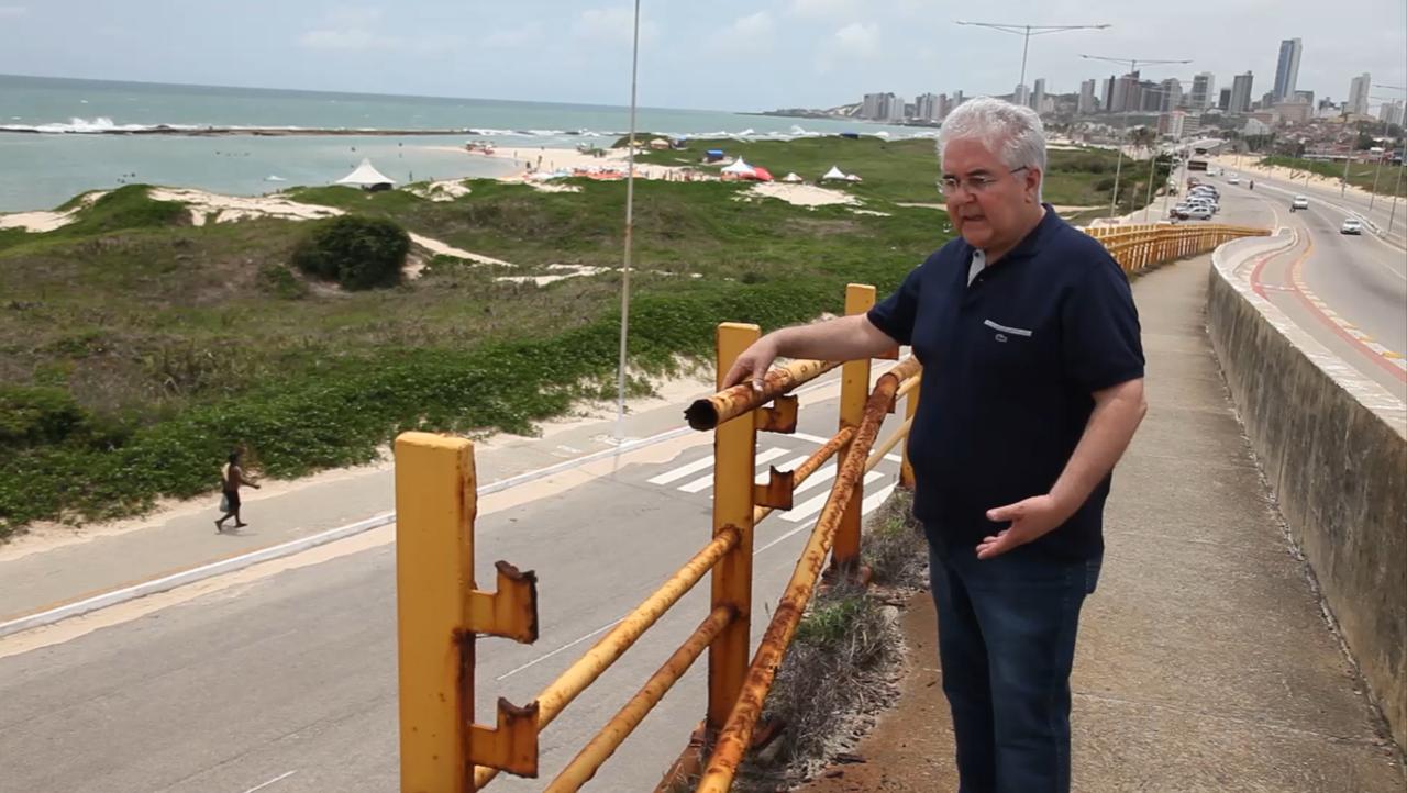 Maresia corrói estrutura da Ponte de Todos e põe turistas e natalenses em risco