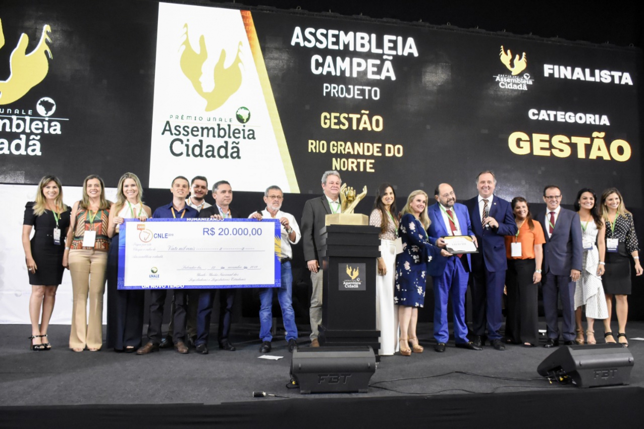 Assembleia do RN recebe estatueta do prêmio Unale na próxima terça