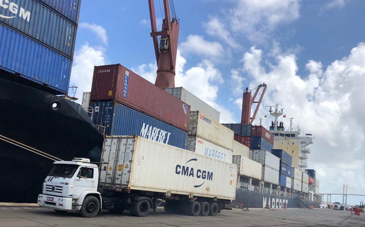 Exportações de fevereiro no RN caem mais de 50% em relação a 2019