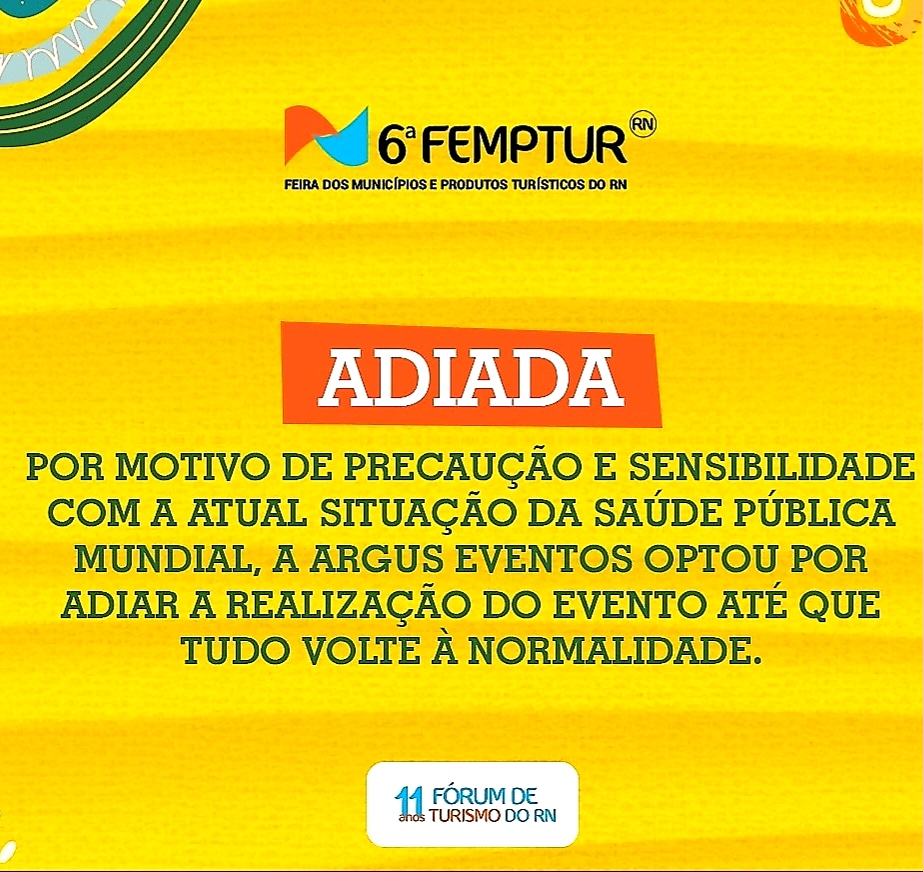 Femptur e Fórum de Turismo  – EVENTOS ADIADOS