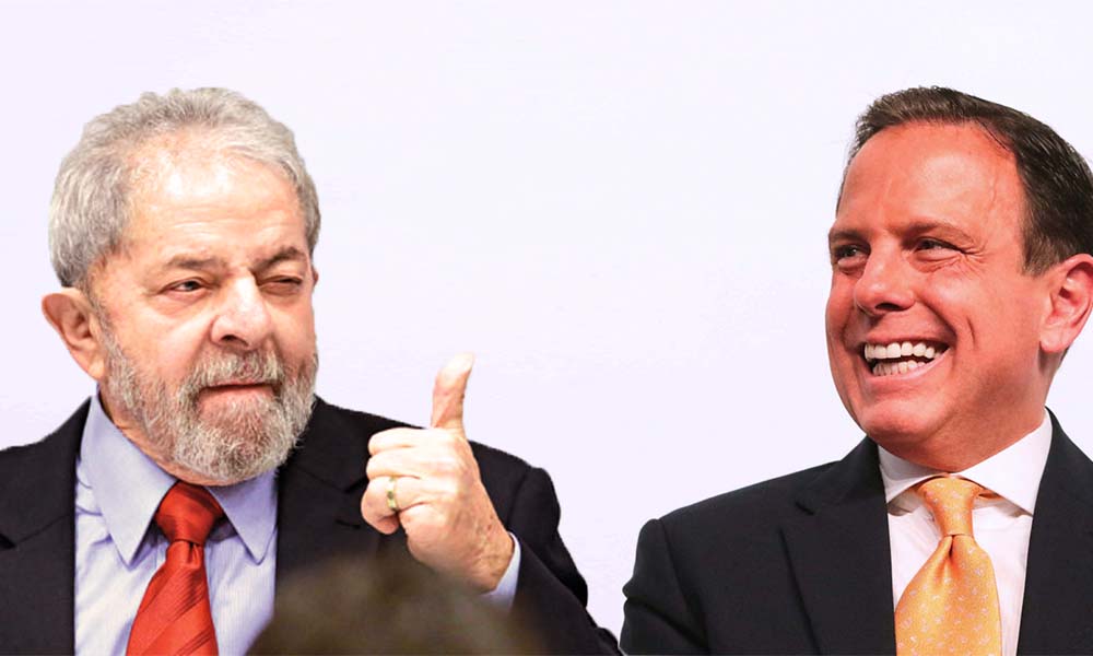 Doria e Lula se unem e trocam afagos em crítica a Bolsonaro