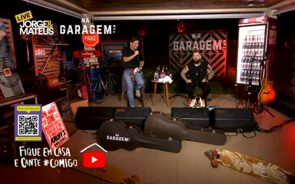 Jorge e Mateus fazem live na quarentena e atingem 3 milhões de visualizações