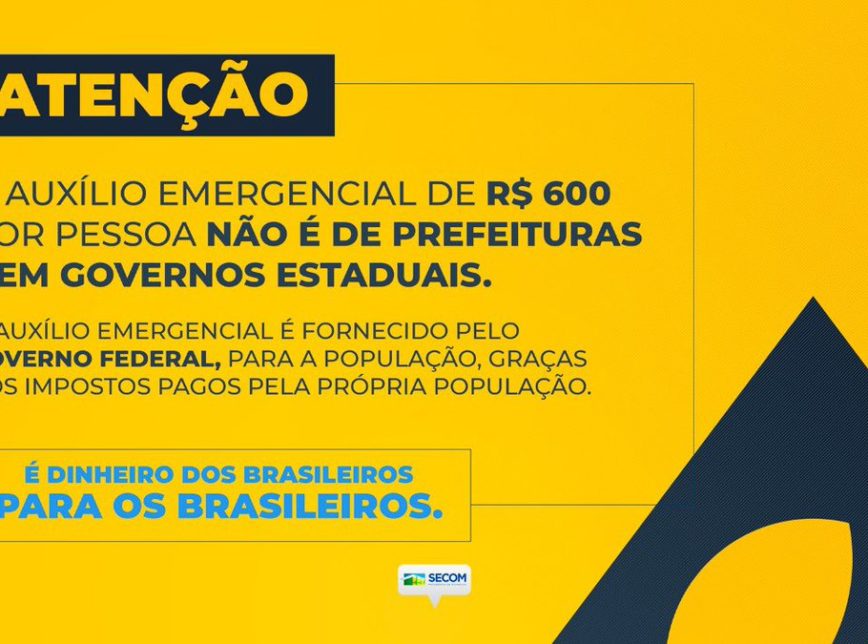 Planalto usa redes sociais para dizer que auxílio de R$ 600 é do governo federal