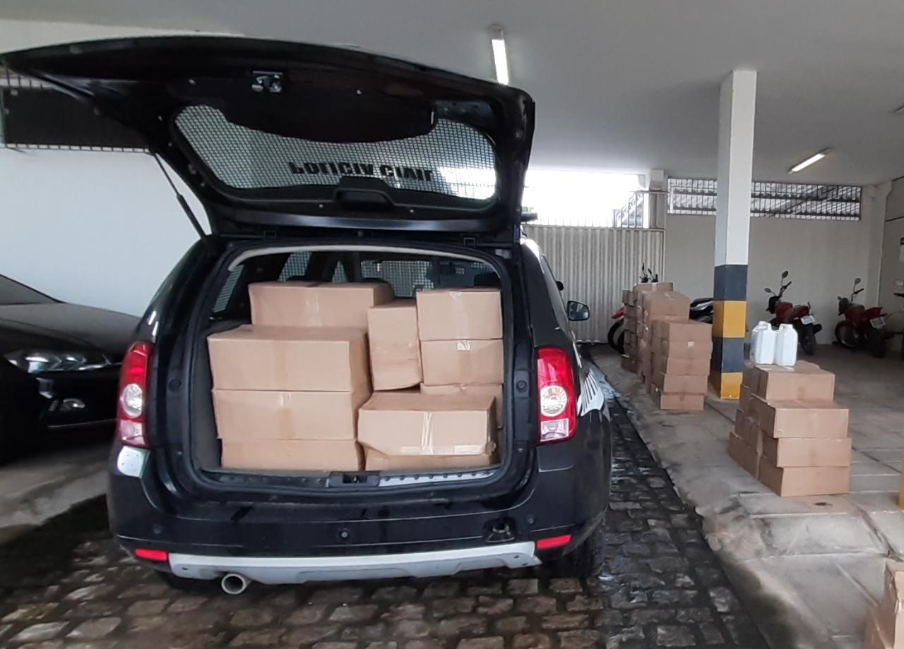 Polícia apreende 2,7 mil frascos de álcool gel fabricados clandestinamente no RN